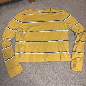 Tilly’s yellow striped long sleeve crop